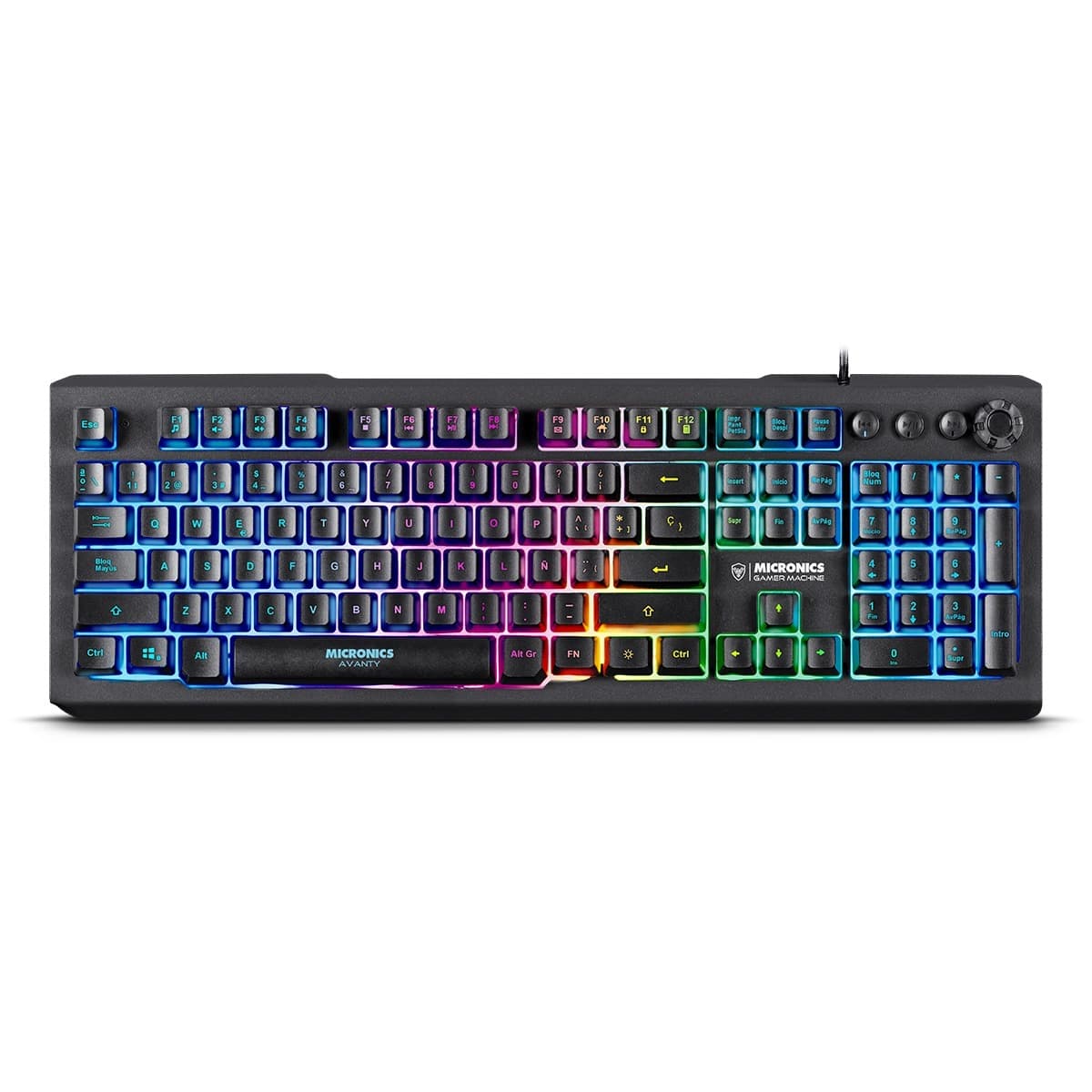 TECLADO MICRONICS AVANTY MIC K710 GAMER RAINBOW
