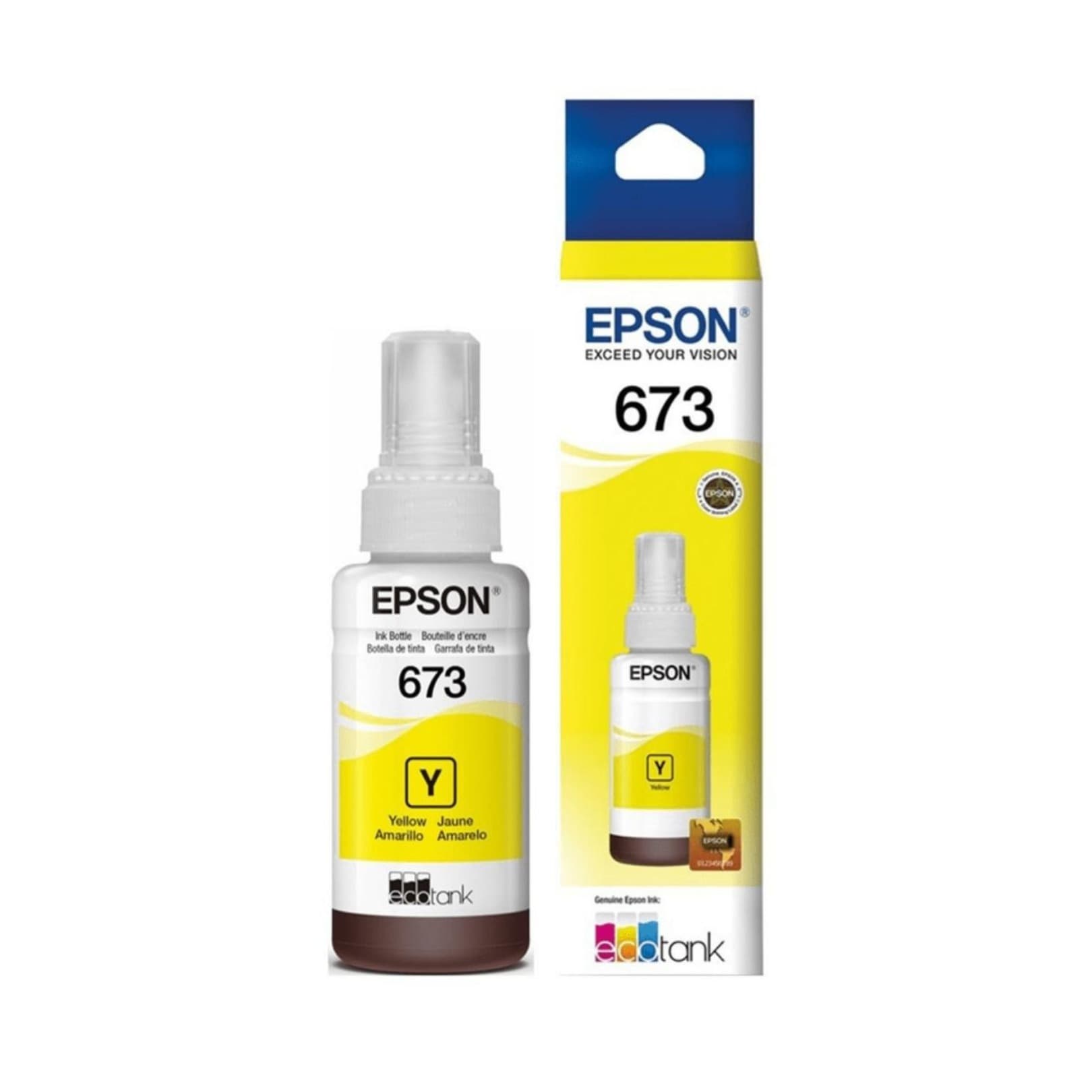 TINTA ORIGINAL EPSON 673 PARA L800 AMARILLO