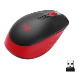 MOUSE LOGITECH M190 WIRELESS FULL BLACK/RED - 1