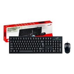 COMBO TECLADO Y MOUSE GENIUS KM-100SE USB BLACK - 1